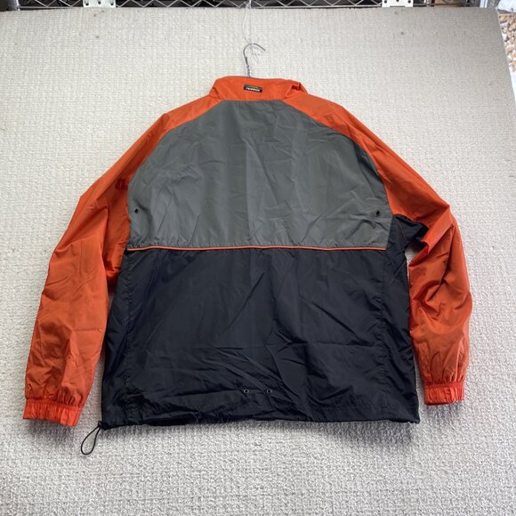 VTG Y2K Reebok Sport Tech Windbreaker Shell Orange / Grey Size L Full Zip - Picture 11 of 16